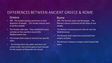 Differences Between Ancient Greek and Roman .